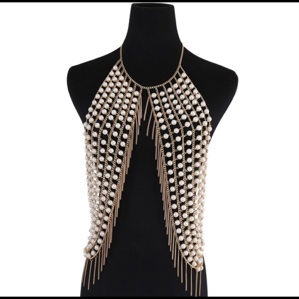Pearl and gold top